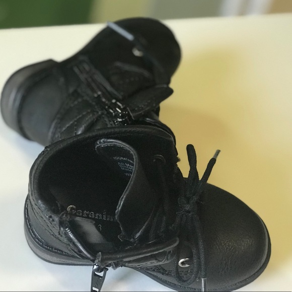 Garanimals Baby Girls Combat Boot Black Color New - Picture 6 of 8